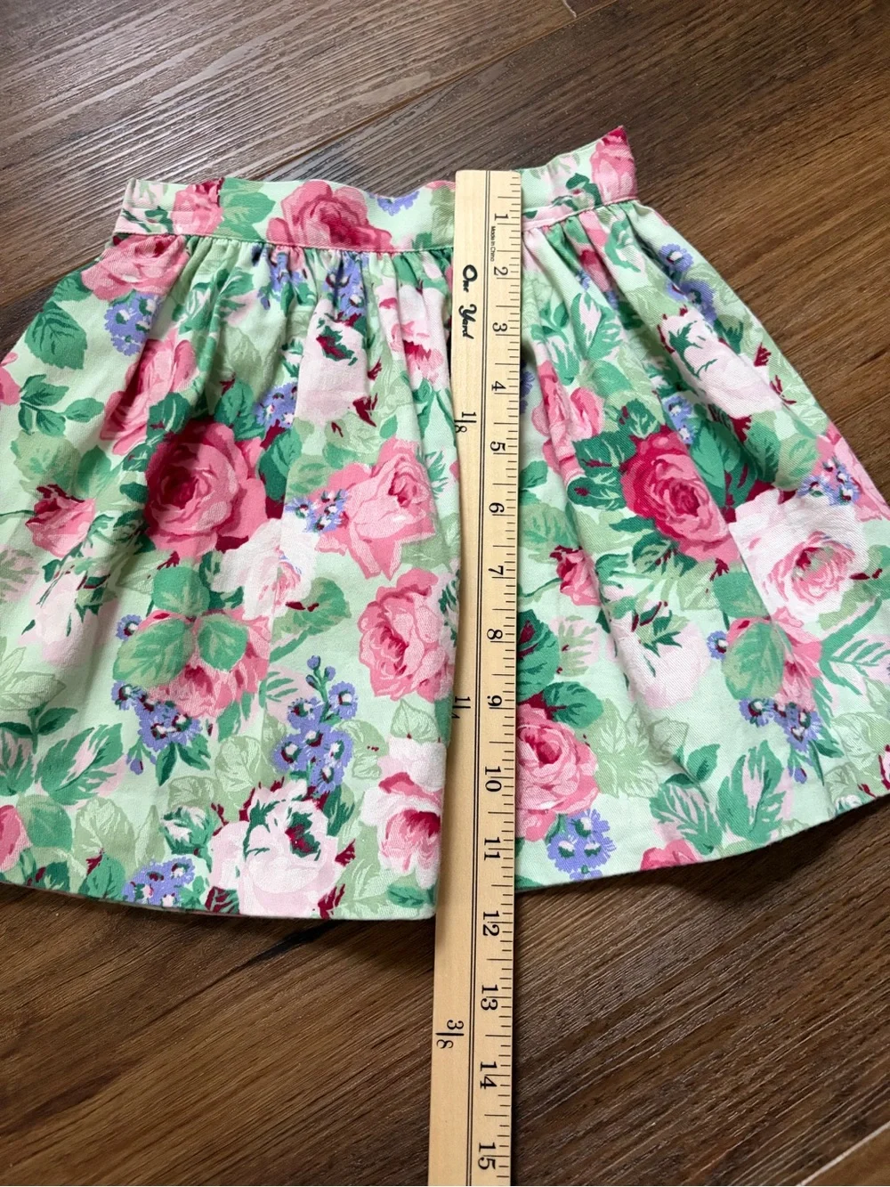 Girls vintage floral skirt